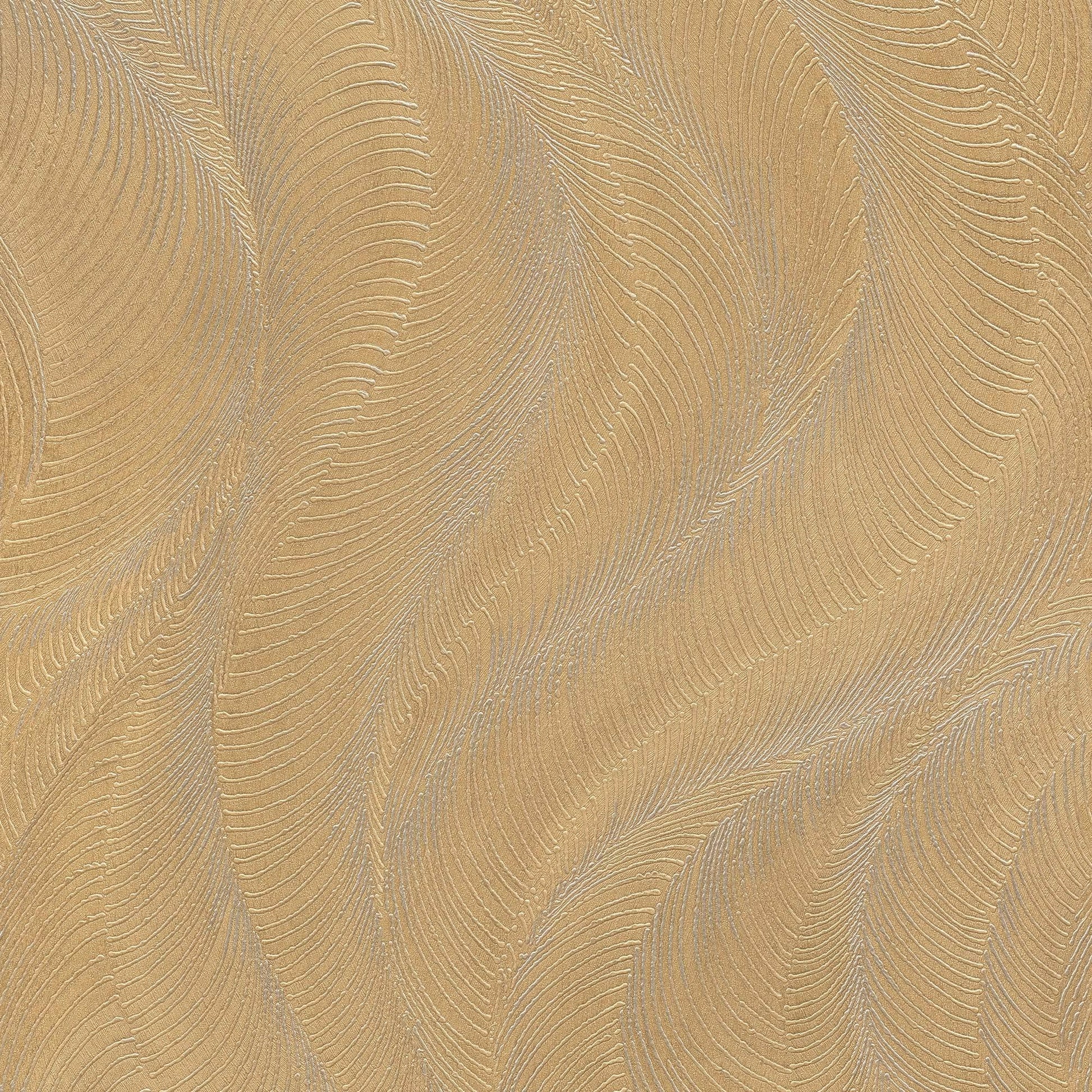 Wallpaper  -  Rasch B55 Opulenza Wave Gold Wallpaper - 659641  -  60345261