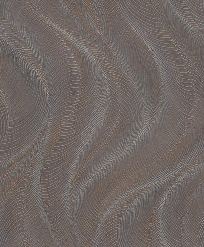 Wallpaper  -  Rasch B55 Opulenza Wave Plum Wallpaper - 659658  -  60345265