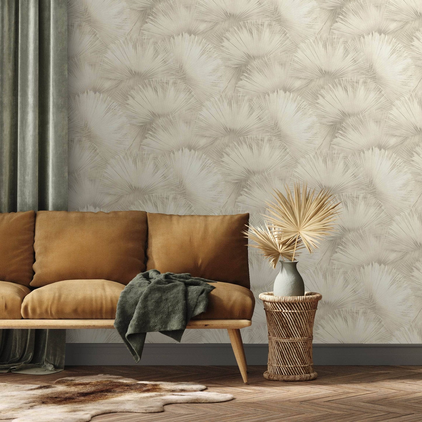 Wallpaper  -  Rasch Opulenza Fan Neutral Wallpaper -  659733  -  60345267