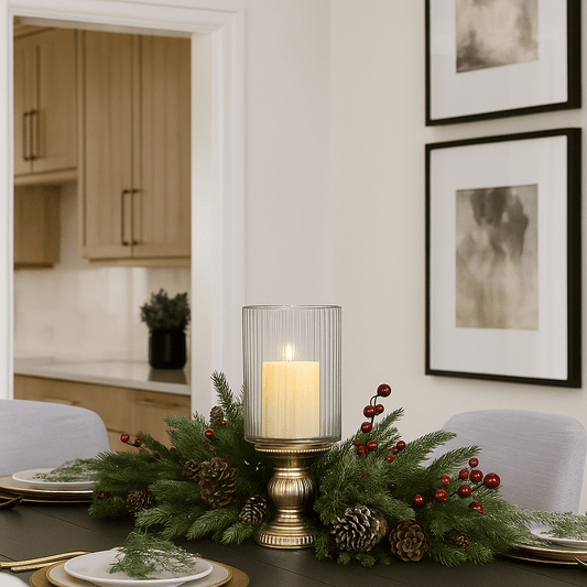 Christmas  -  Glass Hurricane Candle Holder  -  60450755