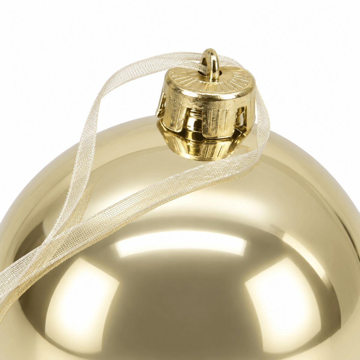 Christmas  -  Champagne Shiny Bauble - 15cm  -  60486234