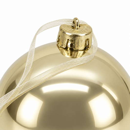 Christmas  -  Champagne Shiny Bauble - 15cm  -  60486234
