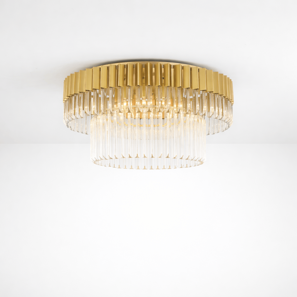 Lights  -  Dusseldorf F006-12GO 12 Light Flush Pendant Ceiling Light - Gold  -  60485739