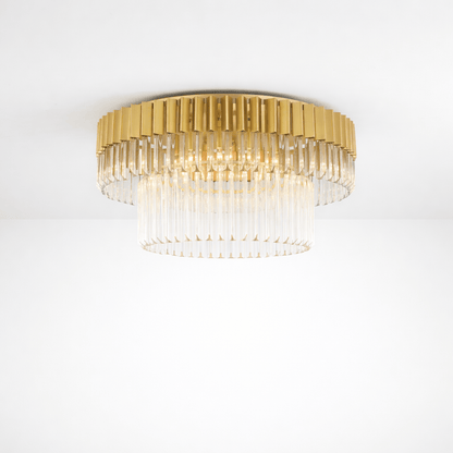 Lights  -  Dusseldorf F006-12GO 12 Light Flush Pendant Ceiling Light - Gold  -  60485739