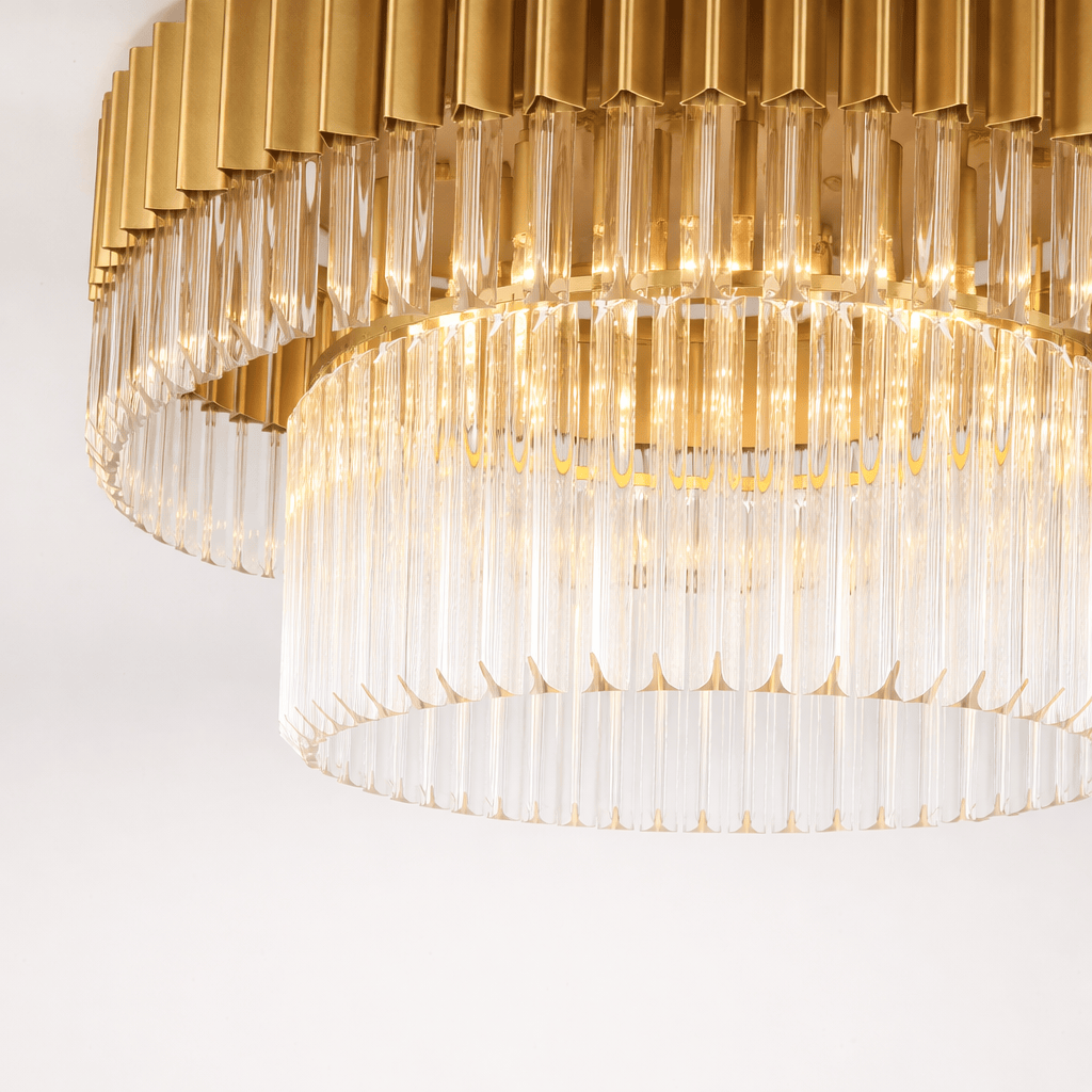 Lights  -  Dusseldorf F006-12GO 12 Light Flush Pendant Ceiling Light - Gold  -  60485739