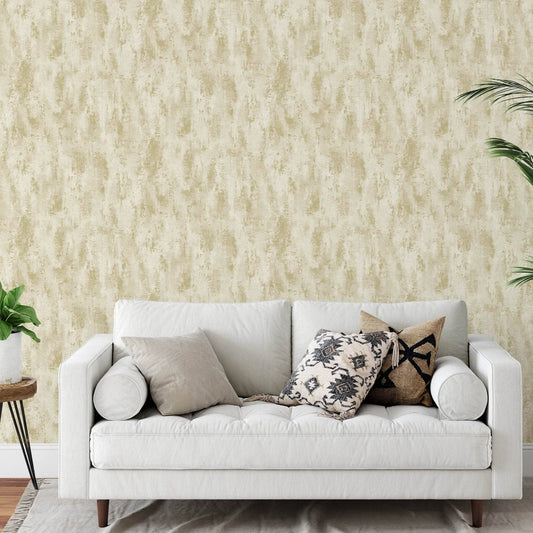 Wallpaper  -  Grandeco Venetian Plain Gold Wallpaper - A75801  -  60013598