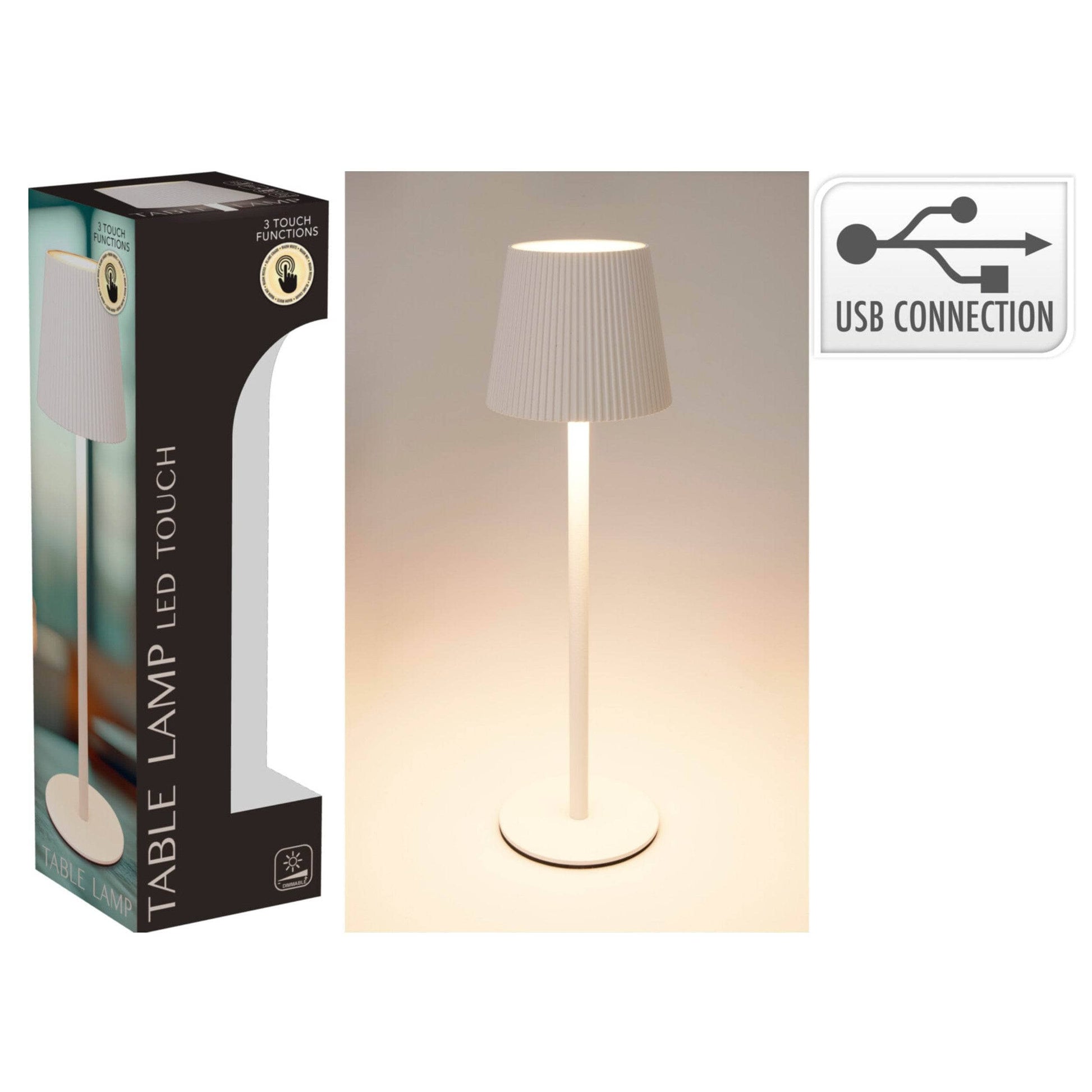 Lights  -  White Table Lamp - 10 x 36cm  -  60483927