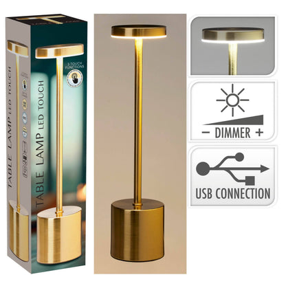 Lights  -  Gold Table Lamp - 8 x 34cm  -  60483930