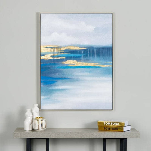 Pictures - Abstract Seascape Framed Canvas -  60008245