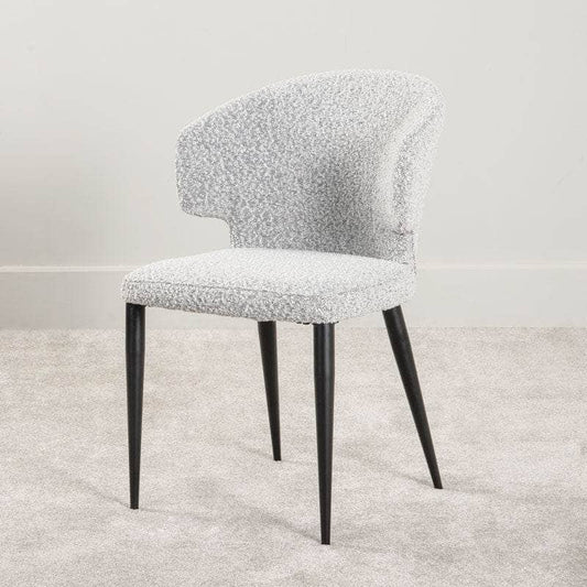 Furniture  -  Aimee Boucle Dining Chair - Grey  -  60010219
