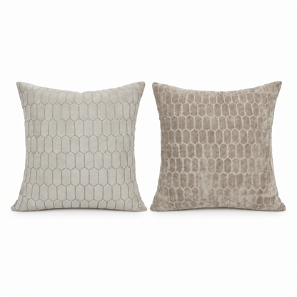 Homeware  -  Albie Velvet Honeycomb Cushion - 43cm  - 
