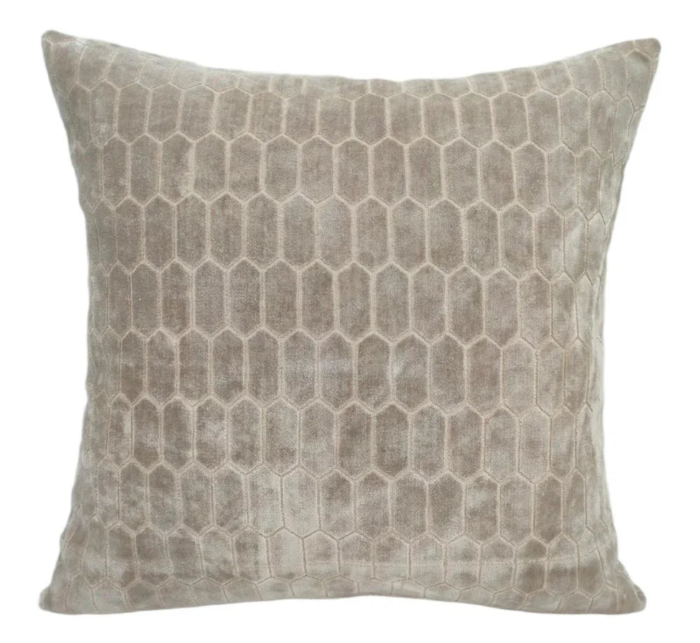 Homeware  -  Albie Velvet Honeycomb Cushion - 43cm  - 