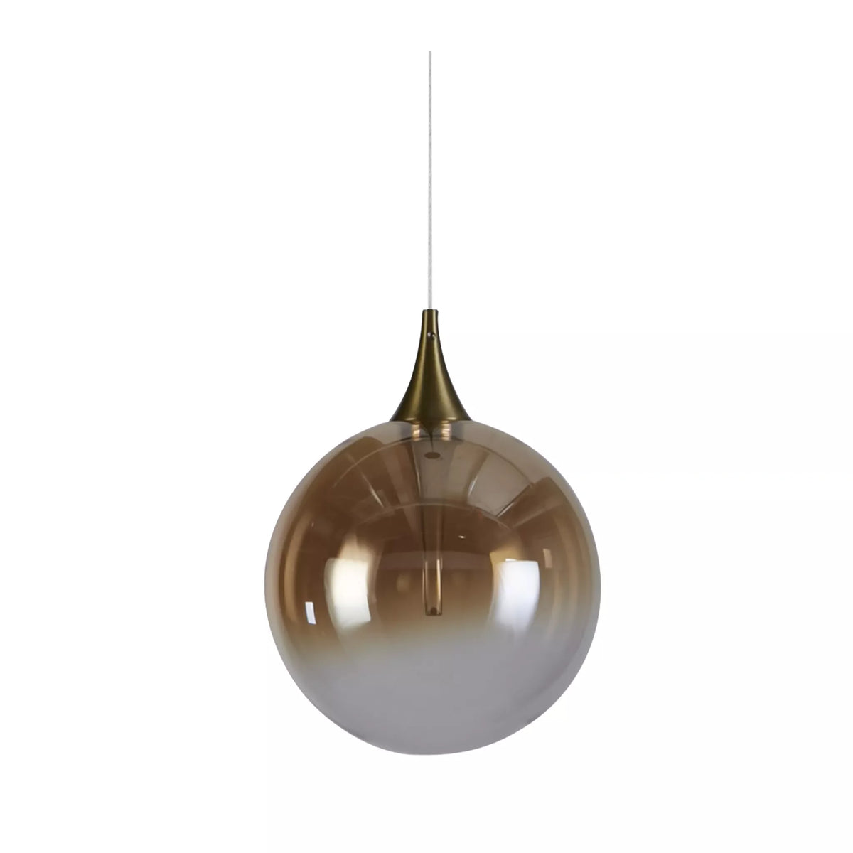 Lights  -  Alchemy 1 Light Pendant Ceiling Light - Black Metal & Amber Glass  -  60191804