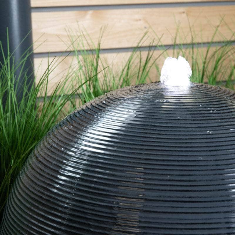 Gardening  -  Alessia Resin Water Feature - Anthracite  -  60008998