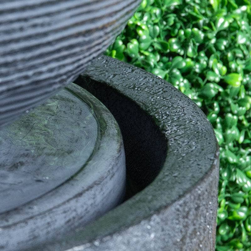 Gardening  -  Alessia Resin Water Feature - Anthracite  -  60008998
