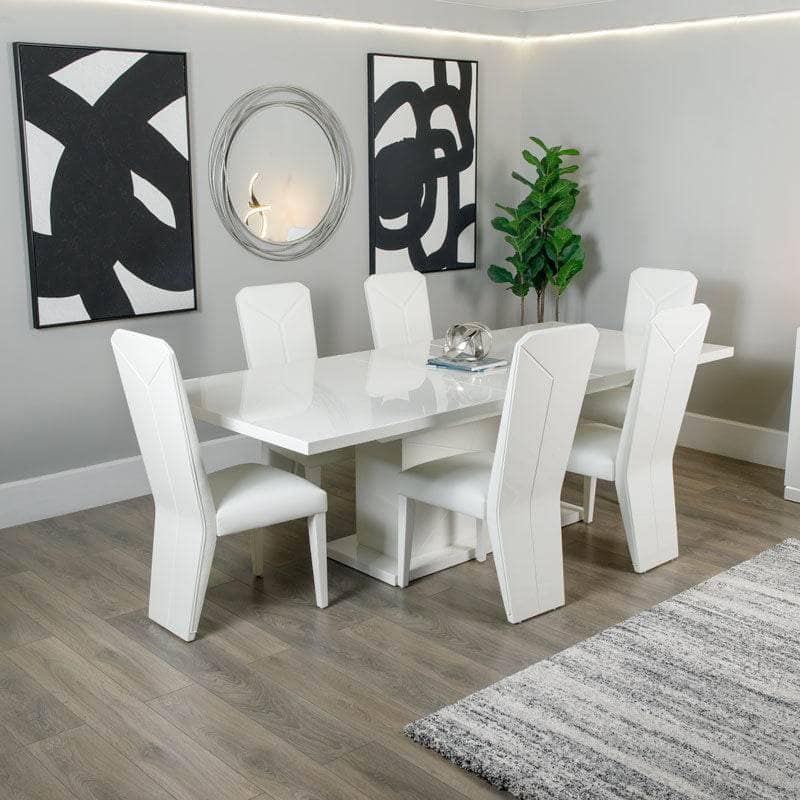 Amalfi Extending Table & 6 Dining Chairs Taskers Online Store