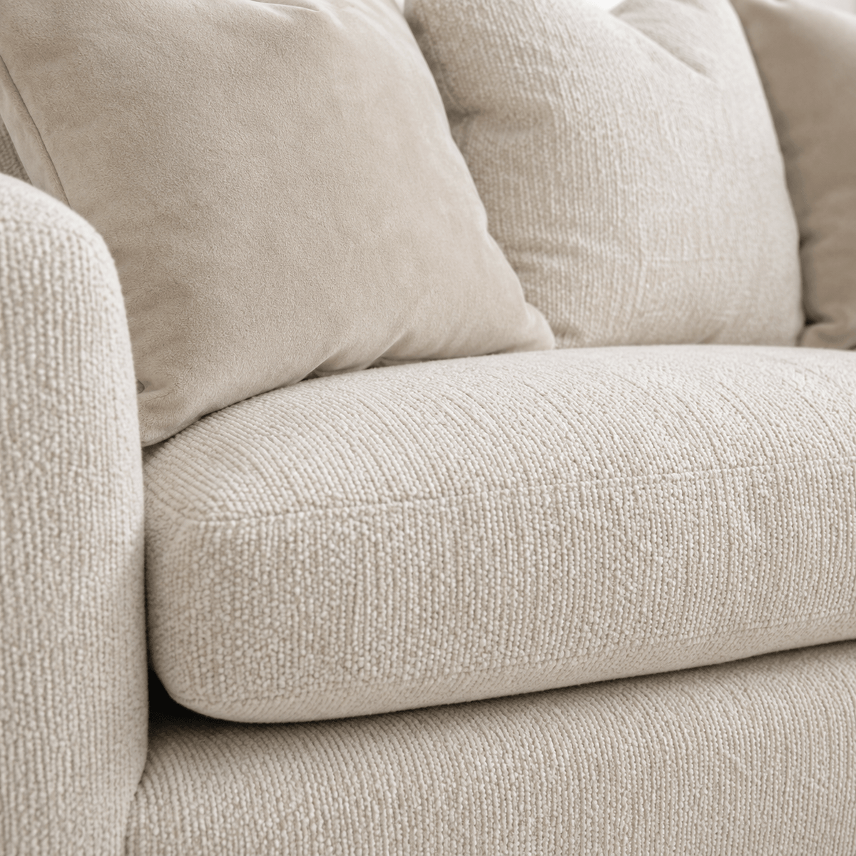 Furniture  -  Amara LHF Chaise Sofa - Cream  -  60487625