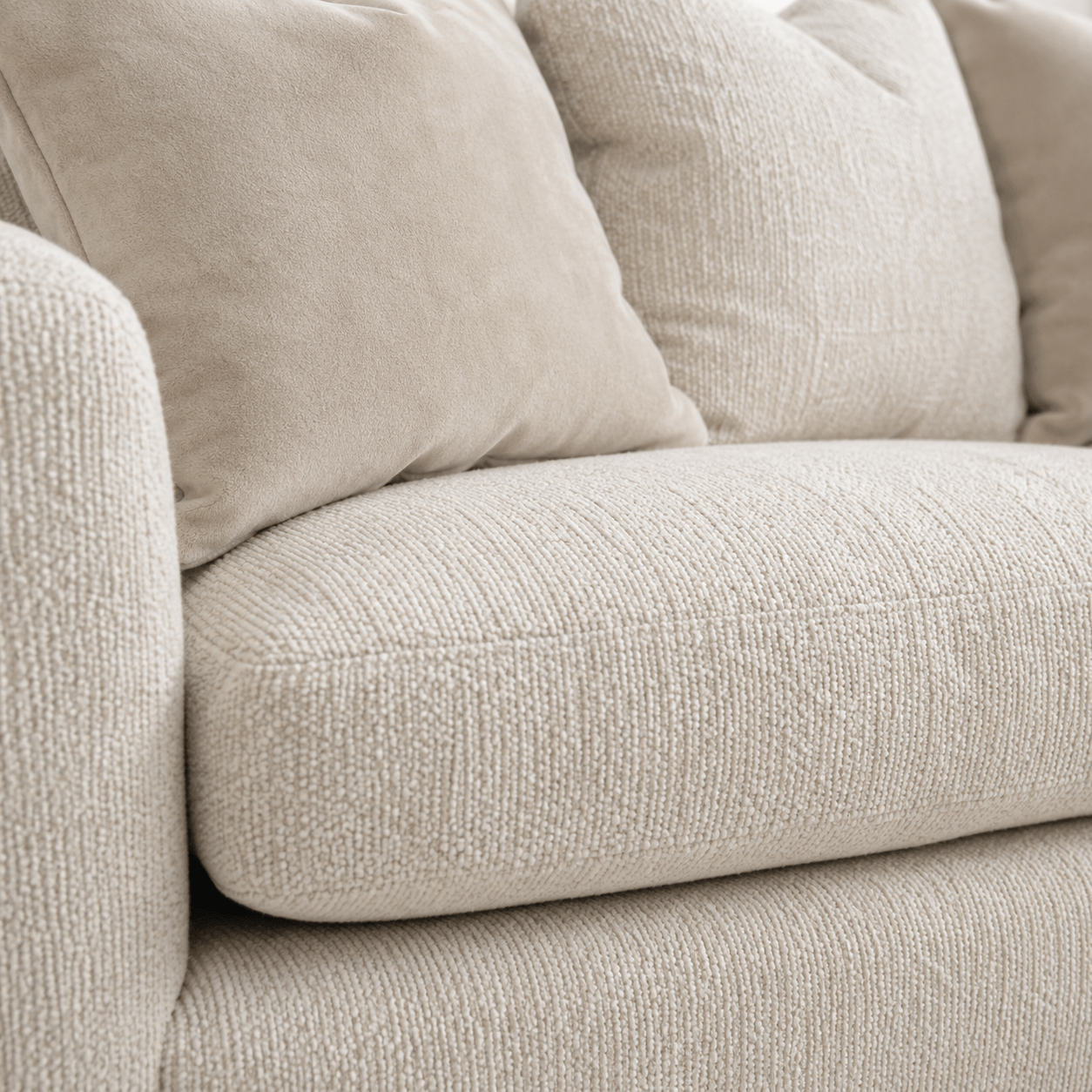 Furniture  -  Amara RHF Chaise Sofa - Cream  -  60487624