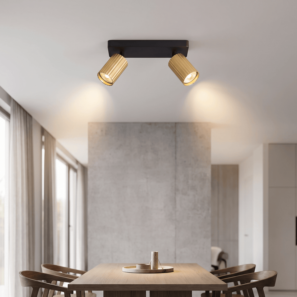 Lights  -  Anna Fluted Spotlight - Gold  -  60487690