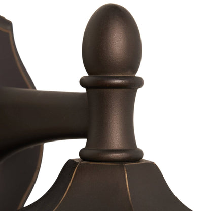 Ardley Outdoor Lantern Wall Light Bronze close up decorative finial detail