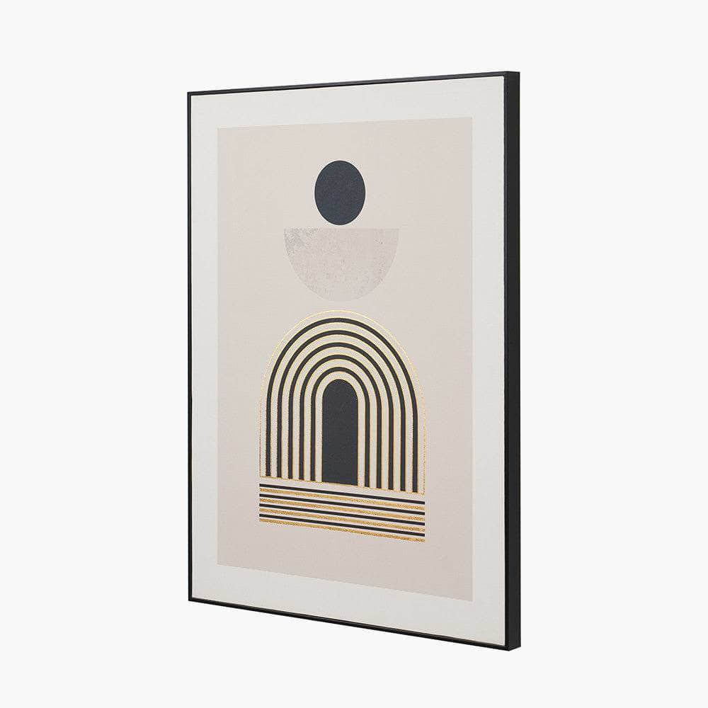 Pictures  -  Art Deco Print with Linear Gold Detail  -  60006753