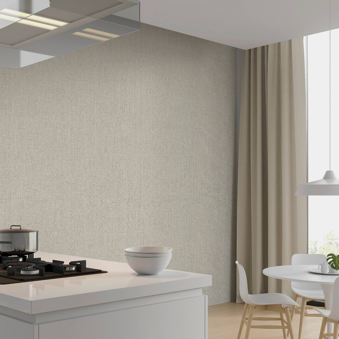 Wallpaper  -  Arthouse Luxe Hessian Taupe Wallpaper - 295402  -  60009444