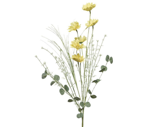 Gardening  -  Artificial Dahlia Bunch - Soft Yellow  -  60009640