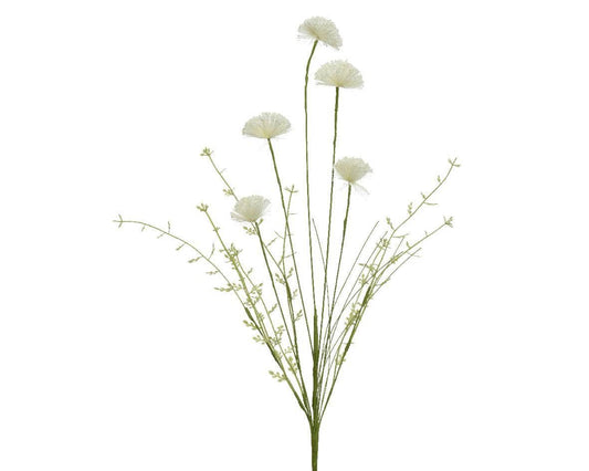 Gardening  -  Artificial Flower On Stem - White  -  60009639