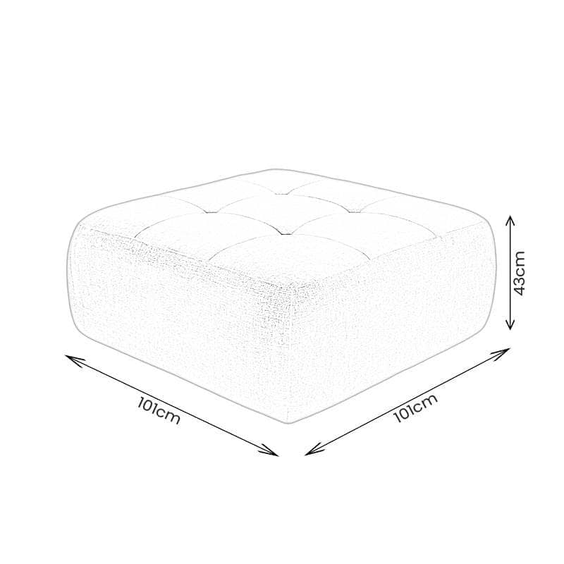 Furniture  -  Austin Large Footstool - Mocha  -  60166704