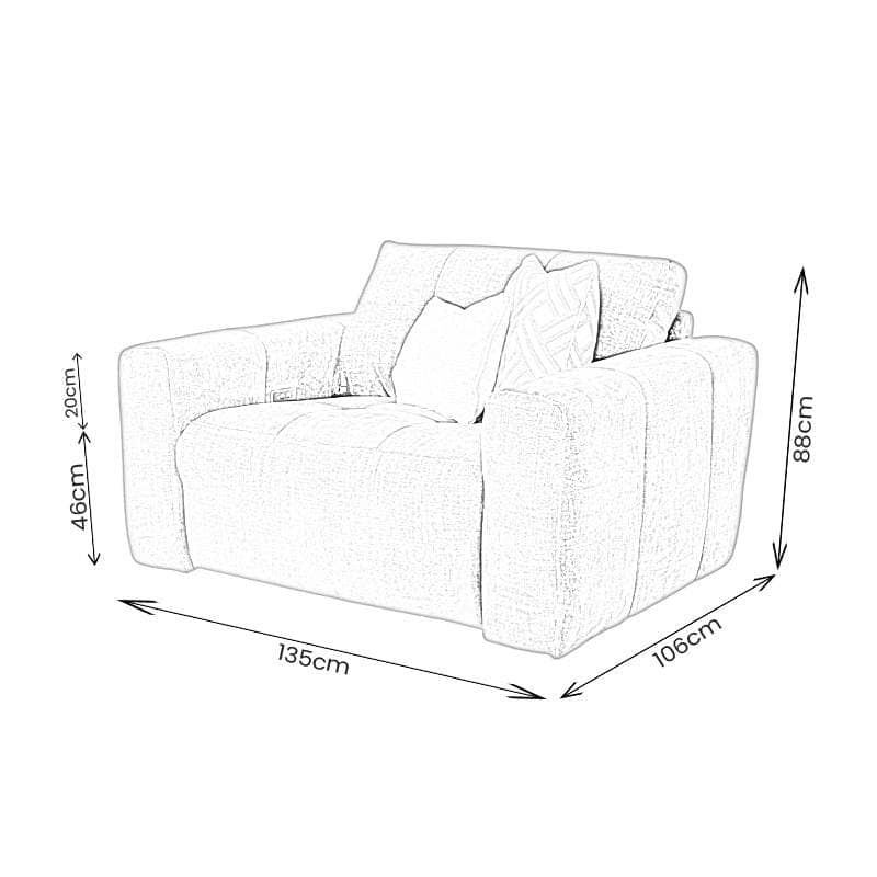 Furniture  -  Austin Swivel Cuddler - Mocha  -  60166702