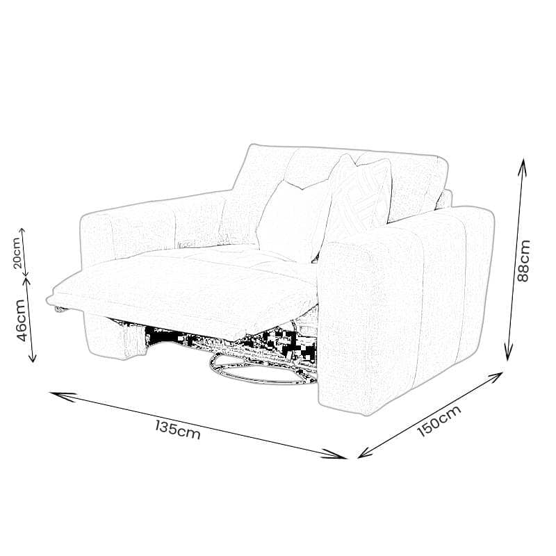 Furniture  -  Austin Swivel Cuddler - Mocha  -  60166702