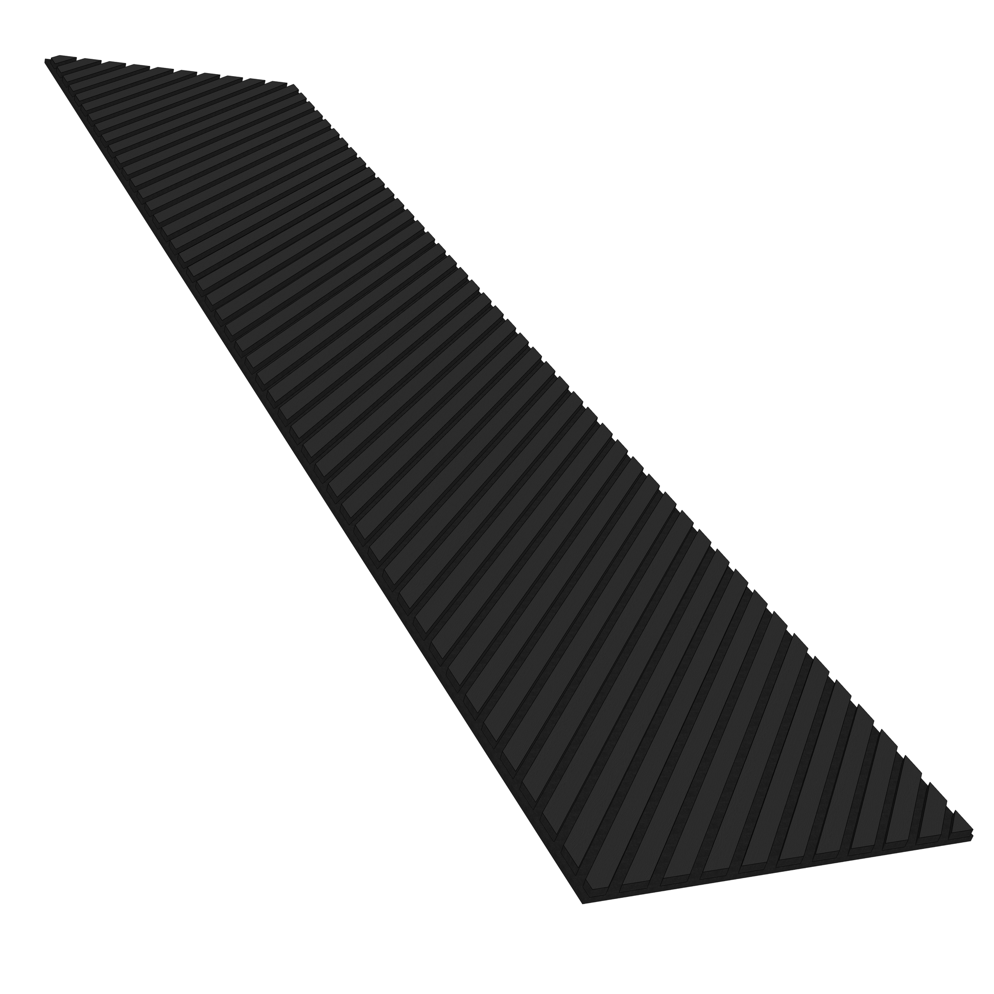 Wall Panelling  -  Black Oak Herringbone Acoustic Panel A - Right Up Facing  -  60418257