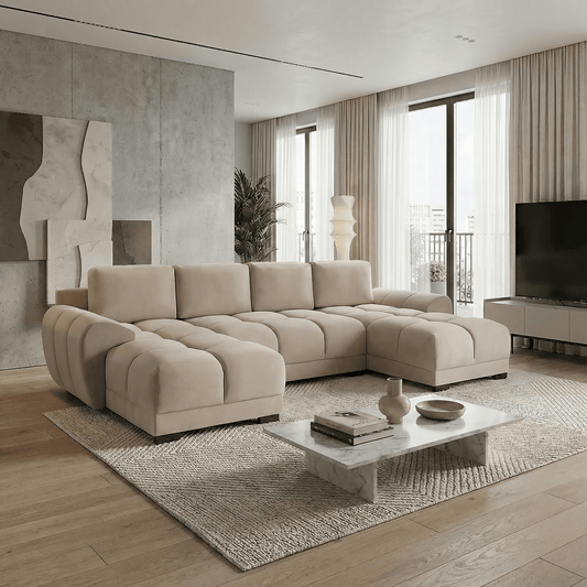 Furniture  -  Baltimore U Shape Sofa - Mocha  -  60450813