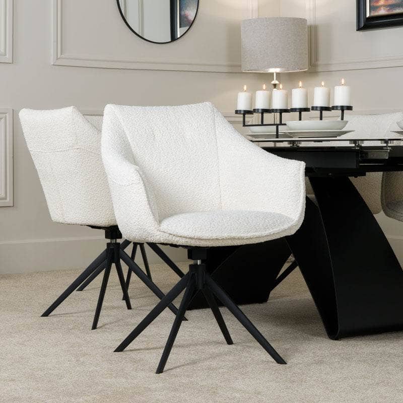  -  Bari Dining Chairs - Ivory -  60009242