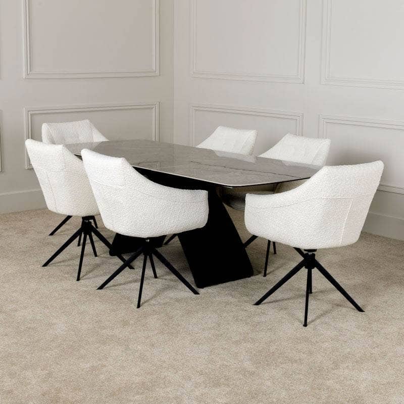  -  Bari Dining Table & 6 Dining Chairs  -  60009243