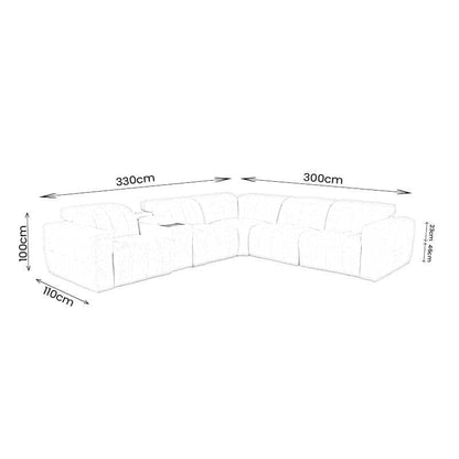 Furniture  -  Barletta Corner Sofa - Natural  -  60013534