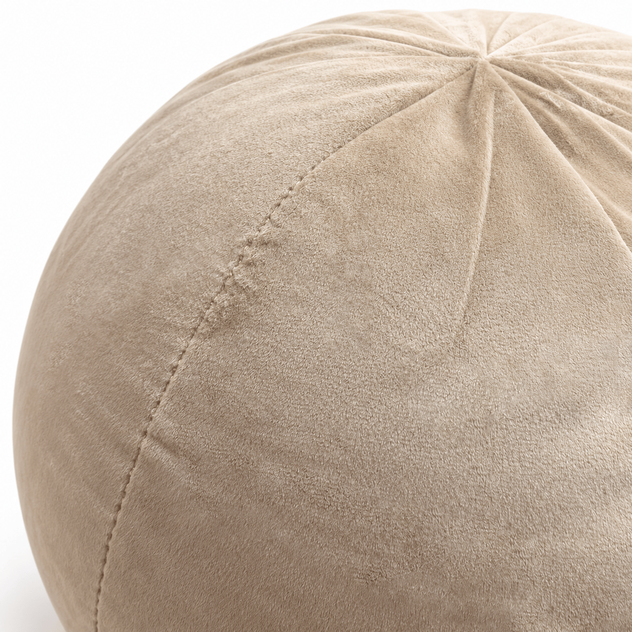 Homeware  -  Beige Ball Cushion - 30cm  -  60484621