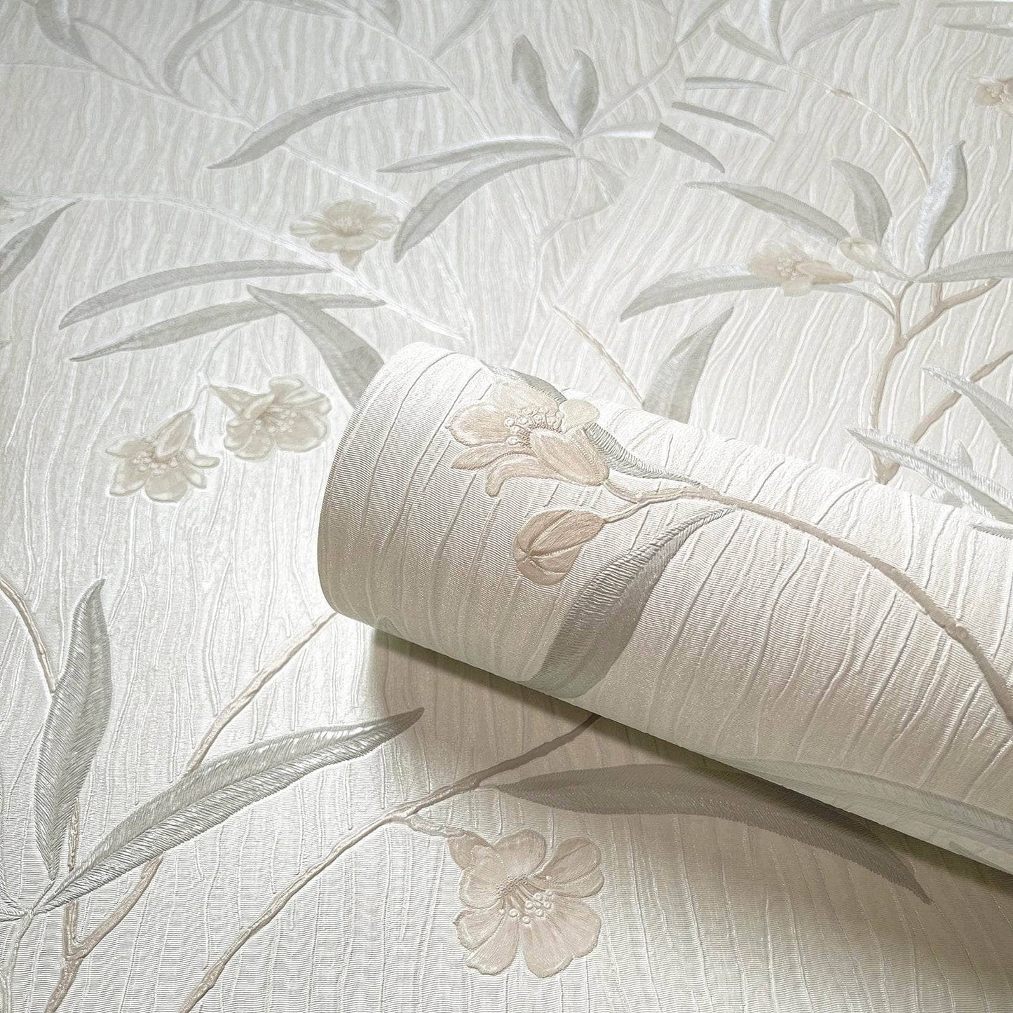  -  Belgravia Tiffany Floral White & Cream Wallpaper - 41330  -  60009418