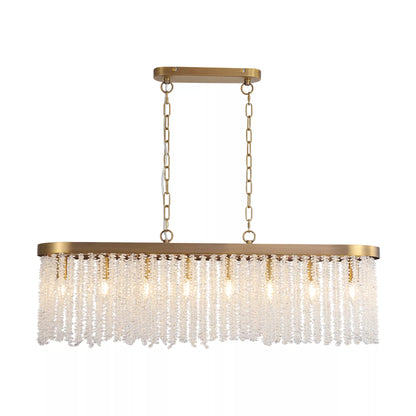 Bella 8 Light Oval Diner Bar Pendant Ceiling Light - Bronze