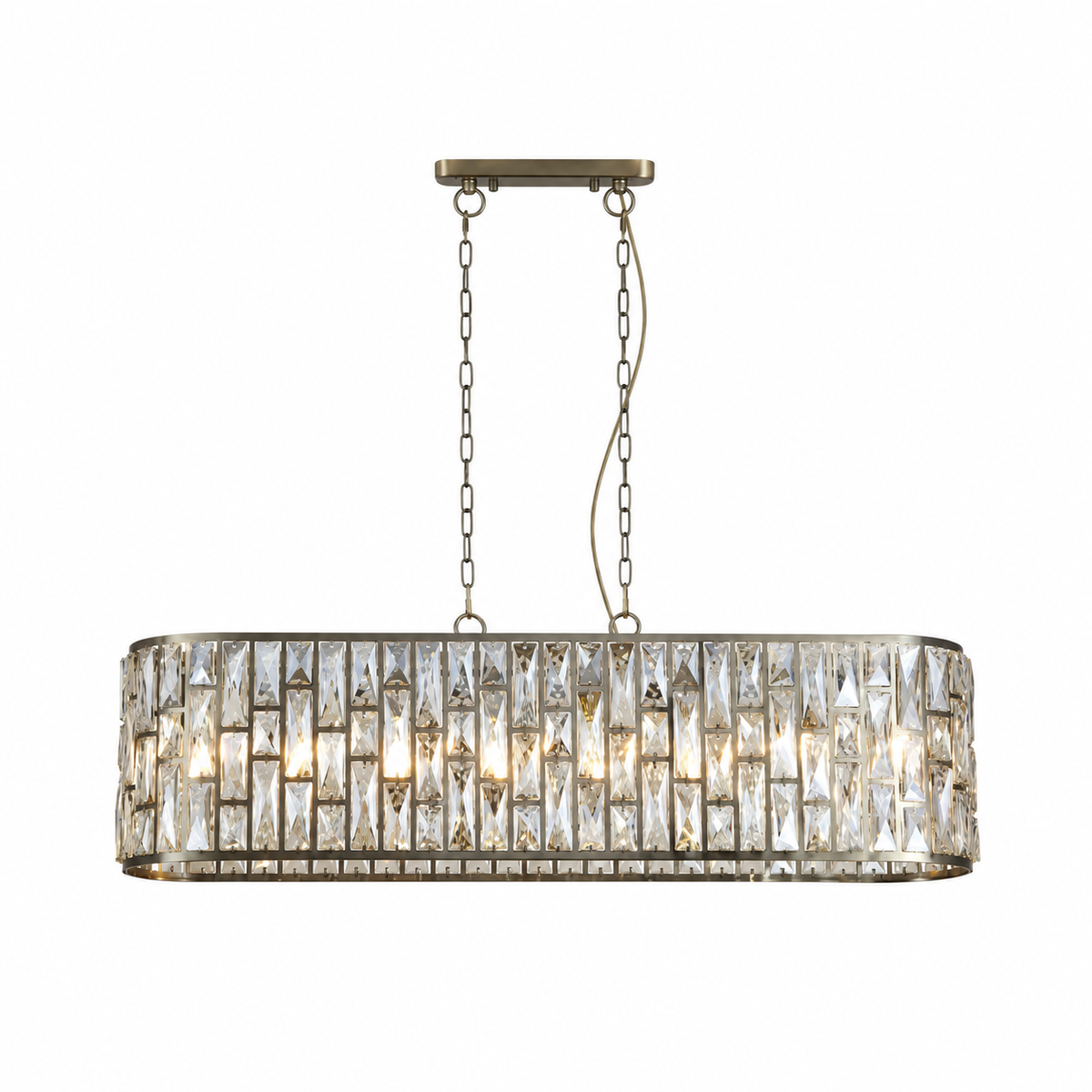 Bijou 8 Light Oval Diner Pendant Ceiling Light