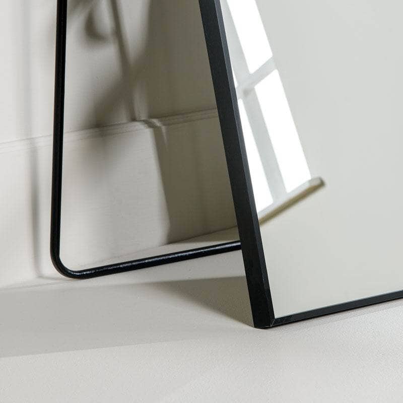 Mirrors  -  Black Arched Top Mirror - 56 x 163cm  -  60008274