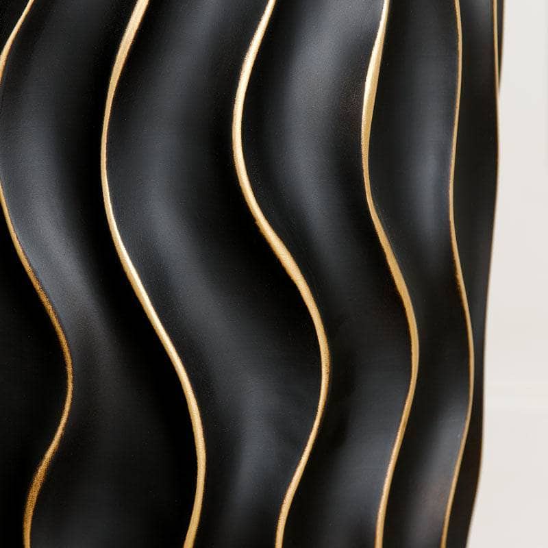  -  Black & Gold Ripple Vase - 67cm  -  60008149
