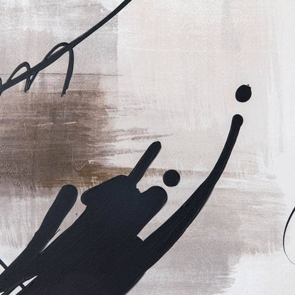 Painting - Black Painting On Canvas Trio -  60008252