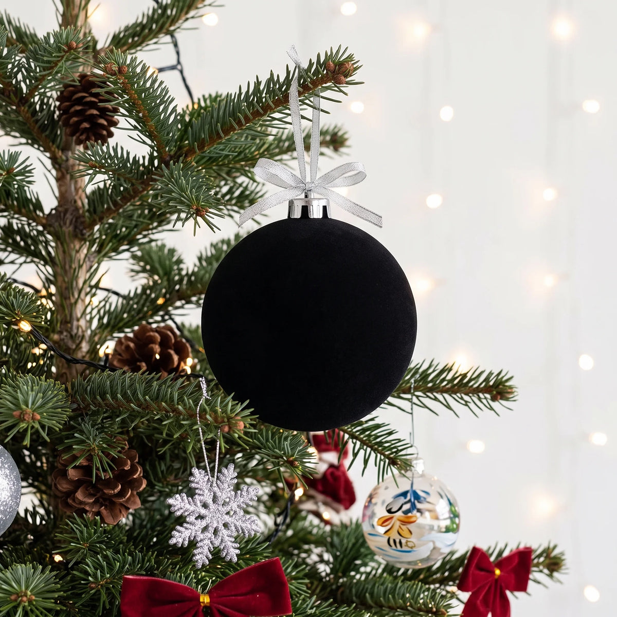 Christmas  -  Black Velvet Bauble - 15cm  -  60486229