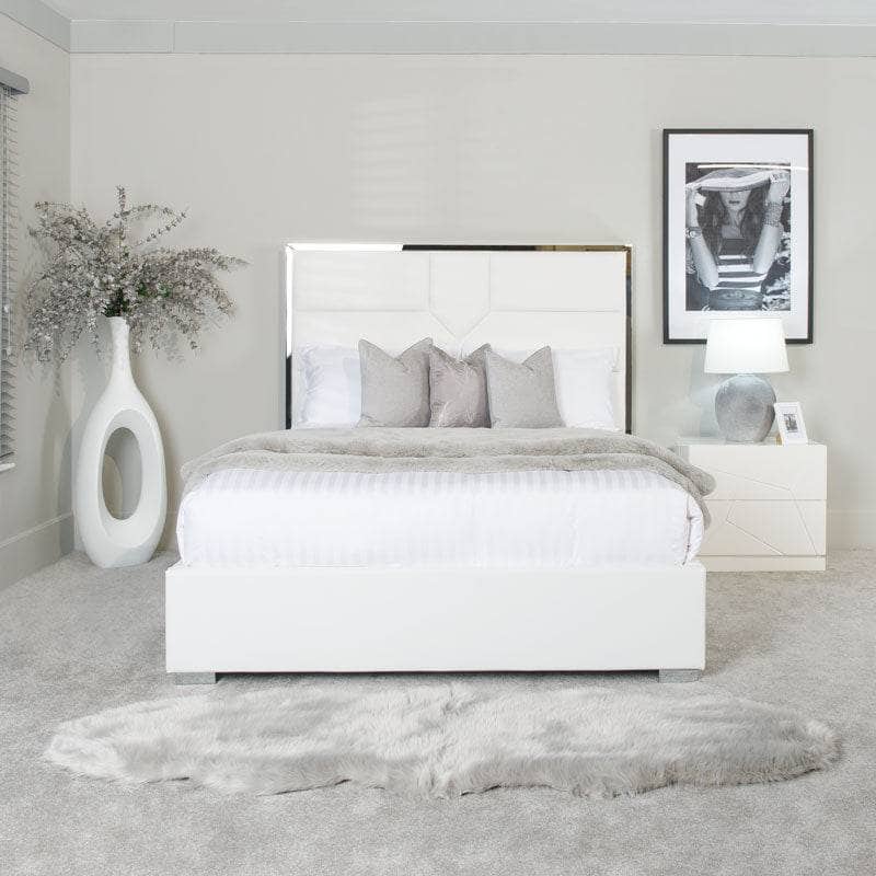 Furniture -  Blanco King Size Bedframe - White  -  60009257