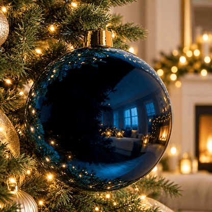 Christmas  -  Blue Shiny XL Bauble - 25cm  -  60011121