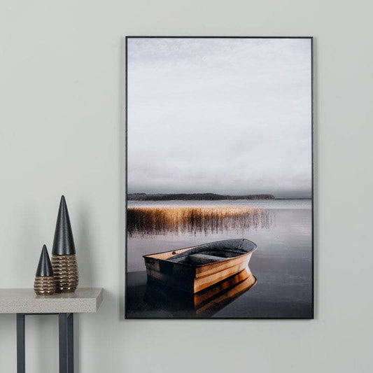  -  Boat On Calm Waters Framed Picture -  60008258