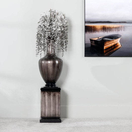 Homeware - Brown Drawing Effect Pillar Planter - 123cm  -  60008160