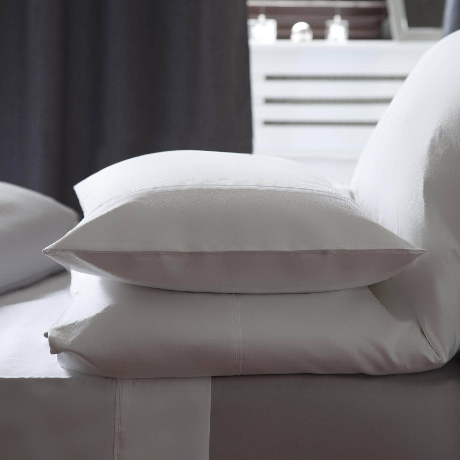 Homeware  -  Brushed Cotton Pillowcase Pair - White  -  60009876