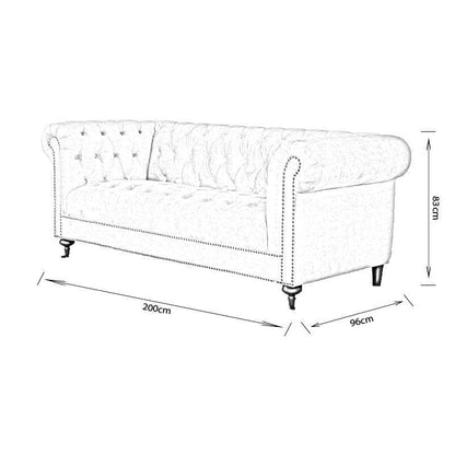Furniture -  Buckingham 3 Seater Sofa - Taupe  -  60009276